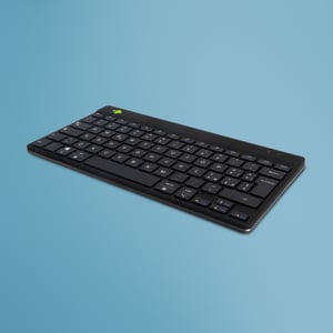 R-Go Tools Ergonomische R-Go Compact Break-Tastatur, Bluetooth, mit Software für Pausen, QWERTY (IT), schwarz