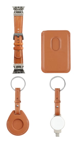 4smarts 541480 smart personligt tillbehör Set Cognacfärgat vaxat läder (Pull Up)
