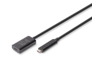 Digitus Aktives USB 3.2 Gen2 10G-Verlängerungskabel, USB-C – USB-C, 5 m
