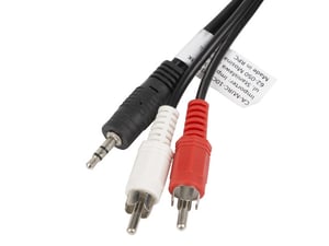 Lanberg CA-MJRC-10CC-0100-BK ljudkabel 10 m 3,5 mm 2 x RCA Svart