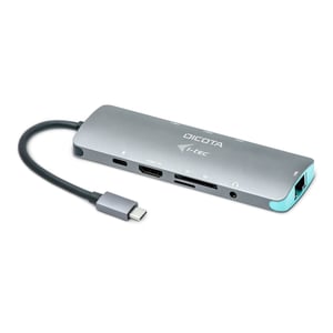 DICOTA D31954 Dockingstation, kabelgebunden, USB Typ C, Anthrazit