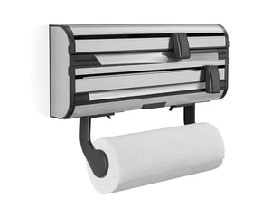 Leifheit 25793 Paper Towel Holder Wall-mounted paper towel holder Stainless steel Black, Stainless steel