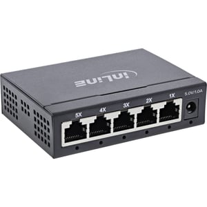 InLine 32305O przełącznik sieciowy Gigabit Ethernet (10/100/1000) Czarny