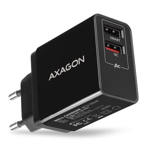 Axagon ACU-QS24 laddare för bärbara enheter Smartphone Svart Växelström Snabbladdning Inbyggd