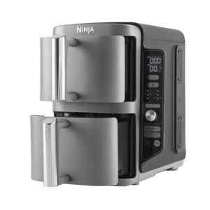 Ninja SL400EU Double 9.5 L 2470 W Hot Air Fryer, Black, Gray