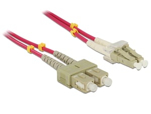 DeLOCK LC – SC, 5 m langes InfiniBand-/Glasfaserkabel, violett