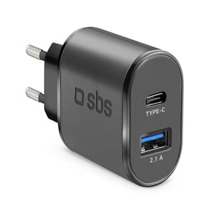 SBS TETRAVUSBTC2AFAST Netzteil/Wechselrichter für den Innenbereich, 15 W, schwarz
