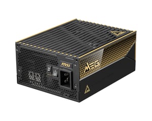 MSI MEG Ai1600T PCIe 5.0 1600 W Power Supply Module, 24-pin ATX, Black