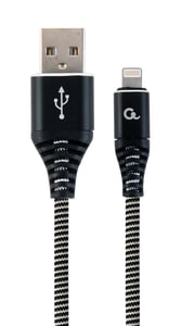 Gembird CC-USB2B-AMLM-2M-BW Lightning Cable, Black, White