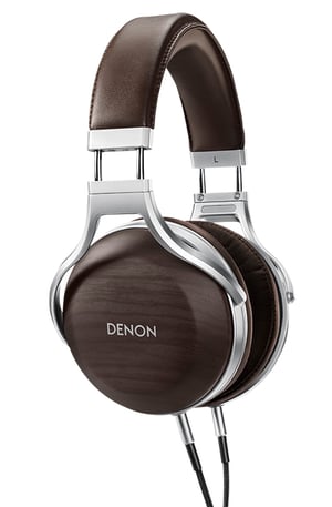 Denon AH-D5200 Słuchawki Przewodowa Opaska na głowę Brązowy, Srebrny