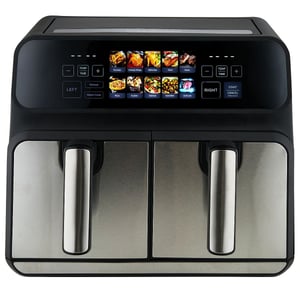 ProfiCook PC-FR 1287 H Dubbel 8 l Fristående 2200 W Varmluftsfritös Svart, Rostfritt stål