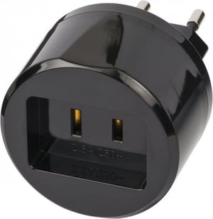 Brennenstuhl 1508500010 adapter för strömkontakter av typ A och typ C (EU-kontakt) Svart