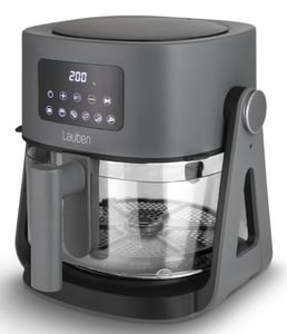 Lauben LBAFMGGAF55BA Single-Basket 5.5 L 1500 W Hot Air Fryer, Gray