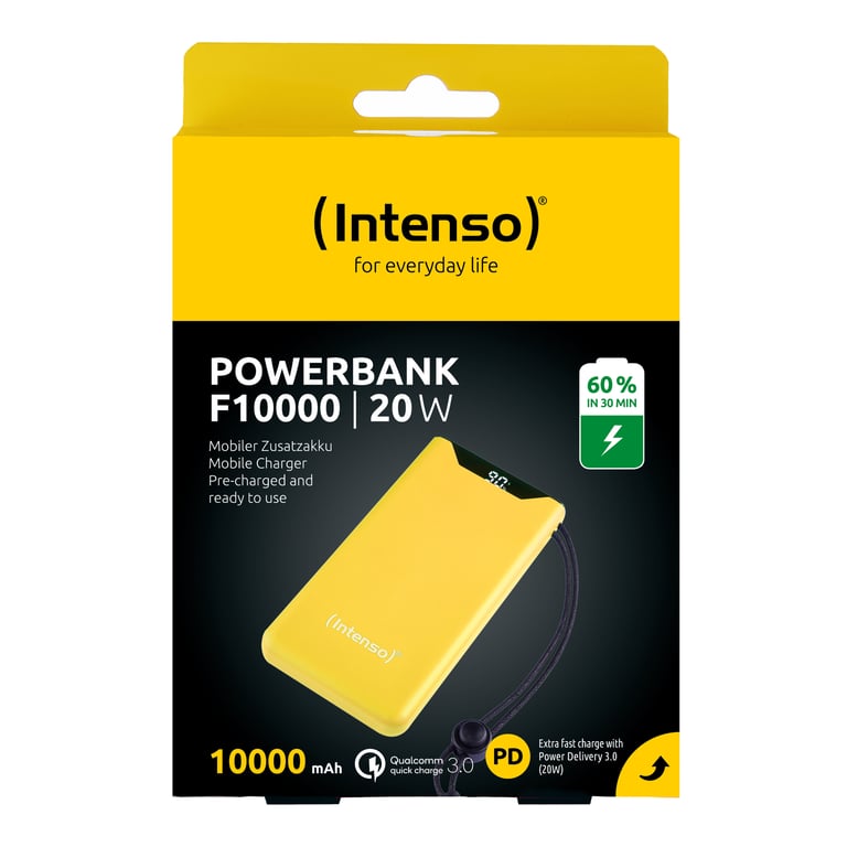фото Зовнішній акумулятор (павербанк) Intenso F10000 10000mAh Yellow (7332039)
