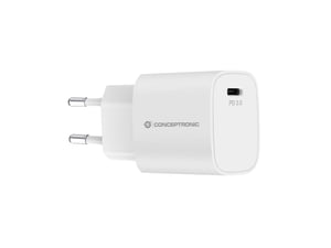 Conceptronic ALTHEA14W Ladegerät für mobile Geräte, universell, weiß, Wechselstrom, Schnellladung, für den Innenbereich
