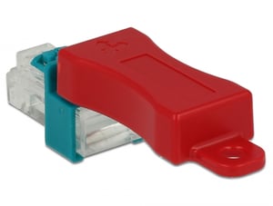 DeLOCK 86425 bloker portów Klucz blokady portu RJ-45 Czerwony 6 szt.