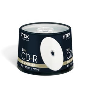 TDK 50 x CD-R 700 MB 52x, 50 Stück