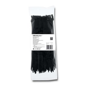 Qoltec 52198 kabelband Kabelband för stege Nylon Svart 100 st.