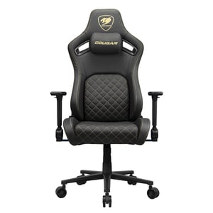 COUGAR CGR-DFL-GLB Gaming-Sessel Gepolsterte Sitzfläche Schwarz, Gold
