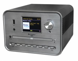 Soundmaster ICD1050SW – tragbares Stereosystem, analog und digital, 7 W, DAB+, FM, grau, MP3-Player