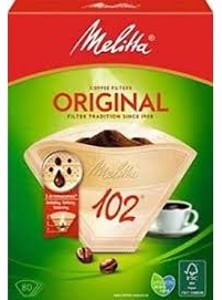 Melitta 102 80 st. Brunt engångsfilter för kaffe