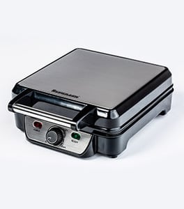 Ravanson GR-7030 Waffeleisen für 4 Waffeln, 1100 W, schwarz