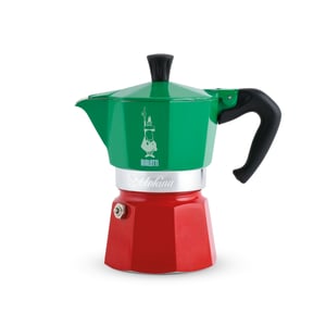 Bialetti 0005650 ręczny ekspres do kawy Kawiarka moka Zielony, Czerwony, Srebrny