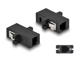DeLOCK Adapter światłowodowy MTRJ żeński na MTRJ żeński, czarny