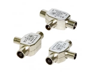 Vakoss TC-A117S przejściówka do kabli 1x RF 2x RF Srebrny