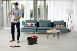 Vileda Ultramat Turbo XL mop Suchy i Mokry Mikrofibra Czarny, Czerwony