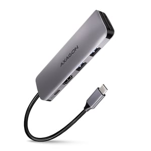 Axagon HMC-5 Wired USB 3.2 Gen 1 (3.1 Gen 1) Type-C Docking Station, Gray
