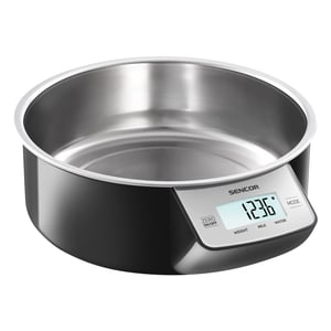 Sencor SKS 4030BK Kitchen Scale, Black, Stainless Steel, Electronic Kitchen Scale