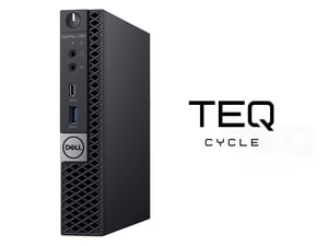 Teqcycle Dell Optiplex 7060 Micro Intel® Core™ i5 i5-8500T 16 GB DDR4-SDRAM 256 GB SSD Windows 11 Pro MFF Mini PC Czarny