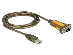DeLOCK 65840 Parallelkabel Schwarz, Gelb 1,5 m USB Typ A DB-9