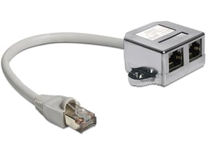 DeLOCK 65177 przejściówka do kabli RJ-45 2 x RJ-45 Szary