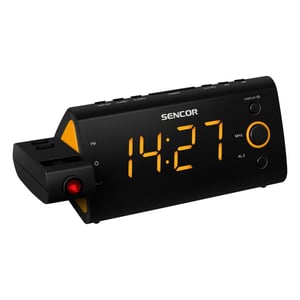 Sencor SRC 330 OR Digitaluhr mit Radio, schwarz, orange
