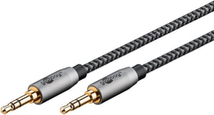 Goobay 65272 Audiokabel 0,5 m, 3,5 mm TRS, Schwarz, Silber