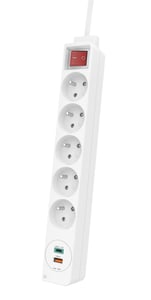 Hama 44133758 Steckdosenleiste 1,4 m, 5 x Netzsteckdose, für den Innenbereich, Weiß