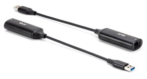CLUB3D CAC-1421 Adapter für USB-Typ-A- und RJ45-Kabel, schwarz