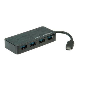 ROLINE USB 3.0-Hub, 4 Anschlüsse, mit Netzteil