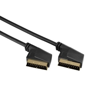 Hama Scart – Scart, 3 m SCART-kabel (21-polig) Svart