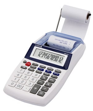 Olympia CPD 425 skrivbordsräknare med utskriftsfunktion, vit