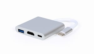 Gembird A-CM-HDMIF-02-SV External USB Graphics Card, Silver