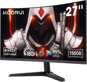 Koorui 27E6CA monitor komputerowy 68,6 cm (27") 1920 x 1080 px Full HD LCD Czarny