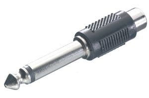 Vivanco 46049 6.3mm RCA Cable Adapter, Black