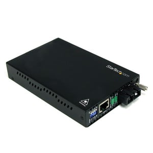 StarTech ET90110SM302 200 Mbit/s 1310 nm Single-Port Network Converter, Black