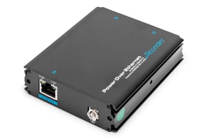 Digitus Fast Ethernet PoE + przedłużacz z 1-portowym wejściem 10/100 Mbps i 2-portowym wyjściem 10/100 Mbps