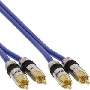 InLine 89750P kabel audio 0,5 m 2 x RCA Niebieski