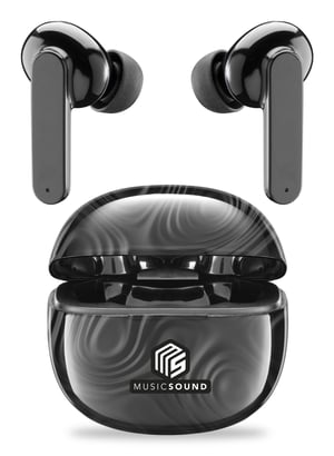 Music Sound 8018080435119 True Wireless Stereo (TWS) In-Ear-Kopfhörer Bluetooth-Anrufe/Musik Schwarz