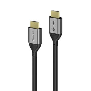 ALOGIC ULHD02-SGR HDMI-Kabel 2 m, HDMI Typ A (Standard), Schwarz, Grau
